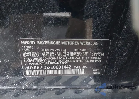 2014 BMW X5 Sdrive35I z USA, uszkodzony, nr VIN 5UXKR2C52E0C01442